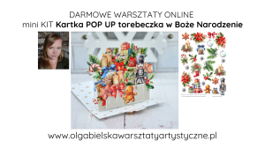 mini KIT kartka POP UP torebeczka Boże Narodzenie darmowe warsztaty