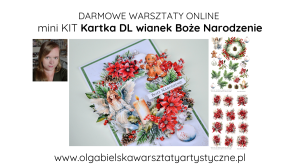 mini KIT kartka DL WIANEK Boże Narodzenie darmowe warsztaty