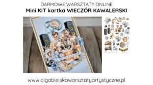 mini KIT kartka Wieczór Kawalerski darmowe warsztat - ark. 172 