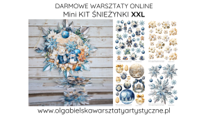 mini KIT śnieżynki XXL darmowe warsztat
